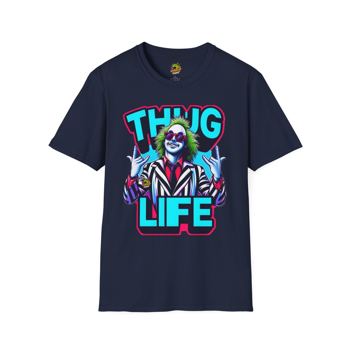 Life - Beetlejuice Shirt | Thug Life Halloween Graphic Tee | Spooky Beetlejuice T-Shirt - premium material. limited stock. Order yours now and stand out with this exclusive piece!