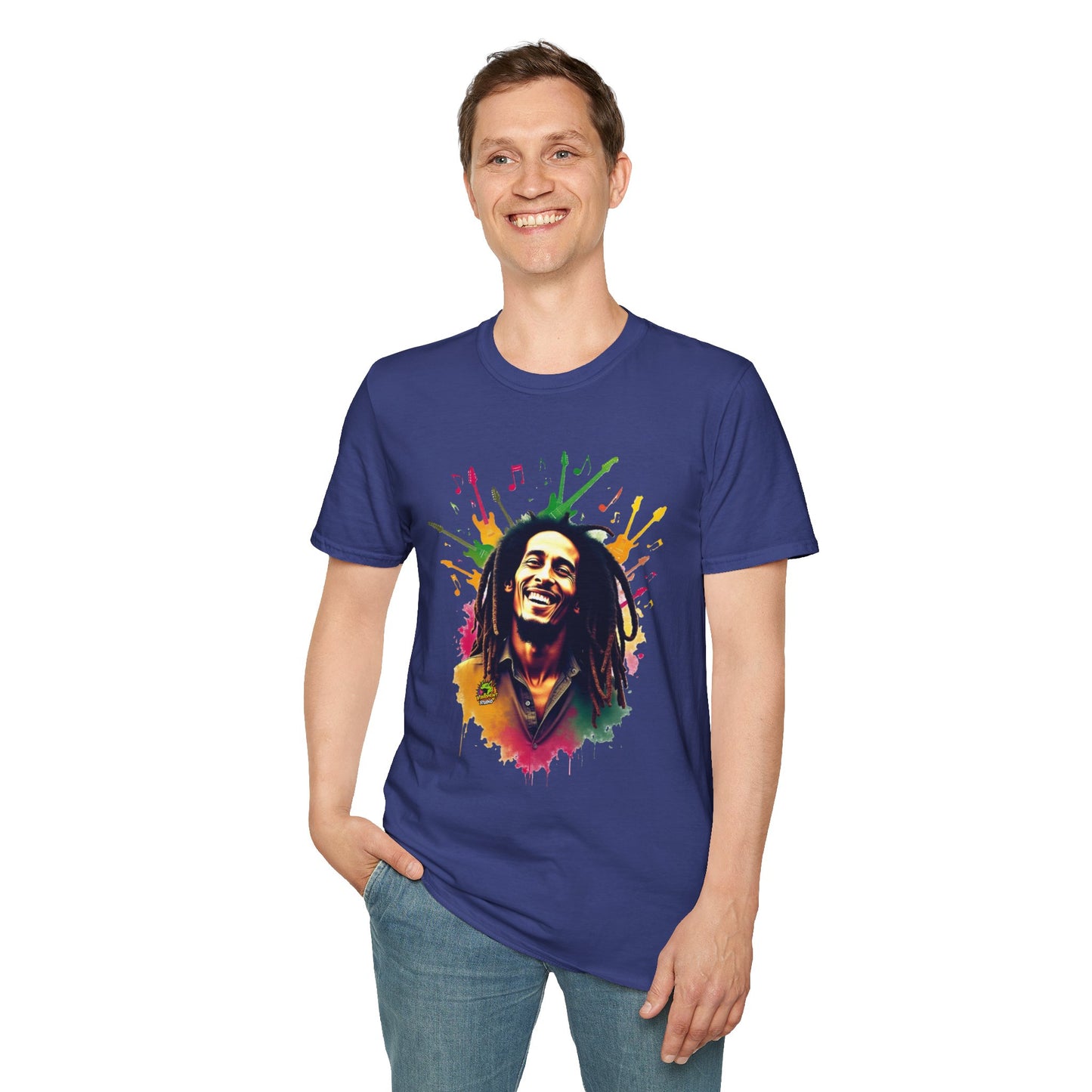 Bob Marley T-Shirt - Vibrant Rasta Energy - VibroPrint Studio