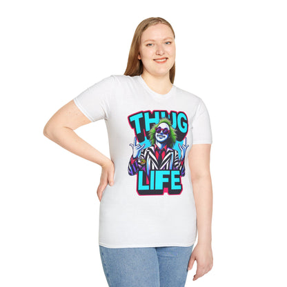 Graphic - Beetlejuice Shirt | Thug Life Halloween Graphic Tee | Spooky Beetlejuice T-Shirt - custom-made. limited stock. Order yours now and stand out with this exclusive piece!