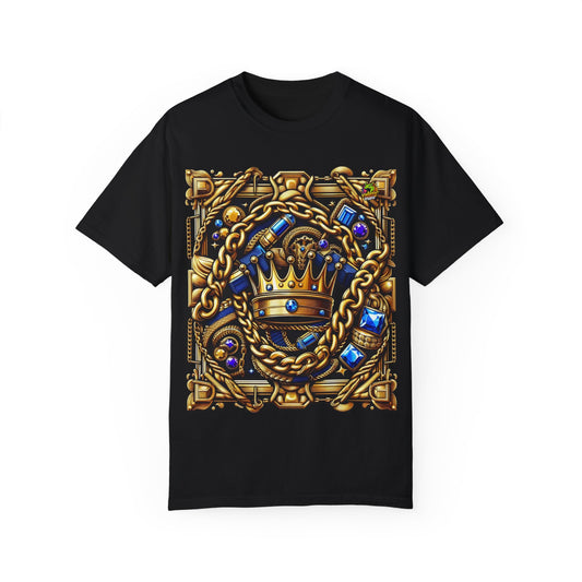 Gold Chains & Crown Rapper Merch | Hip-Hop Royalty Streetwear Design - High Quality Image