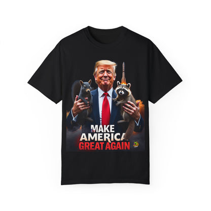 Peanut the Squirrel & Trump Make America Great Again T-shirt – SpaceX Launch 3D Patriotic Design - High Quality Image