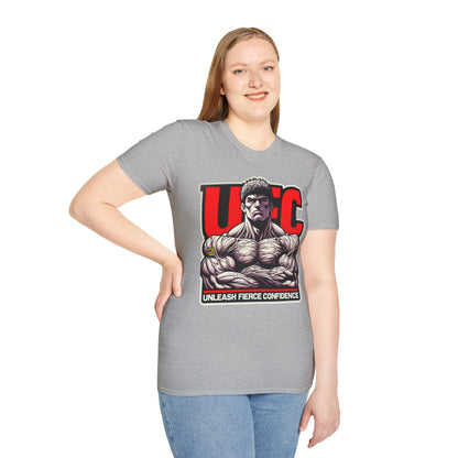 UFC T Shirt | Unleash Fierce Confidence | UFC Tee with Baki Anime Strength for Fitness Fans