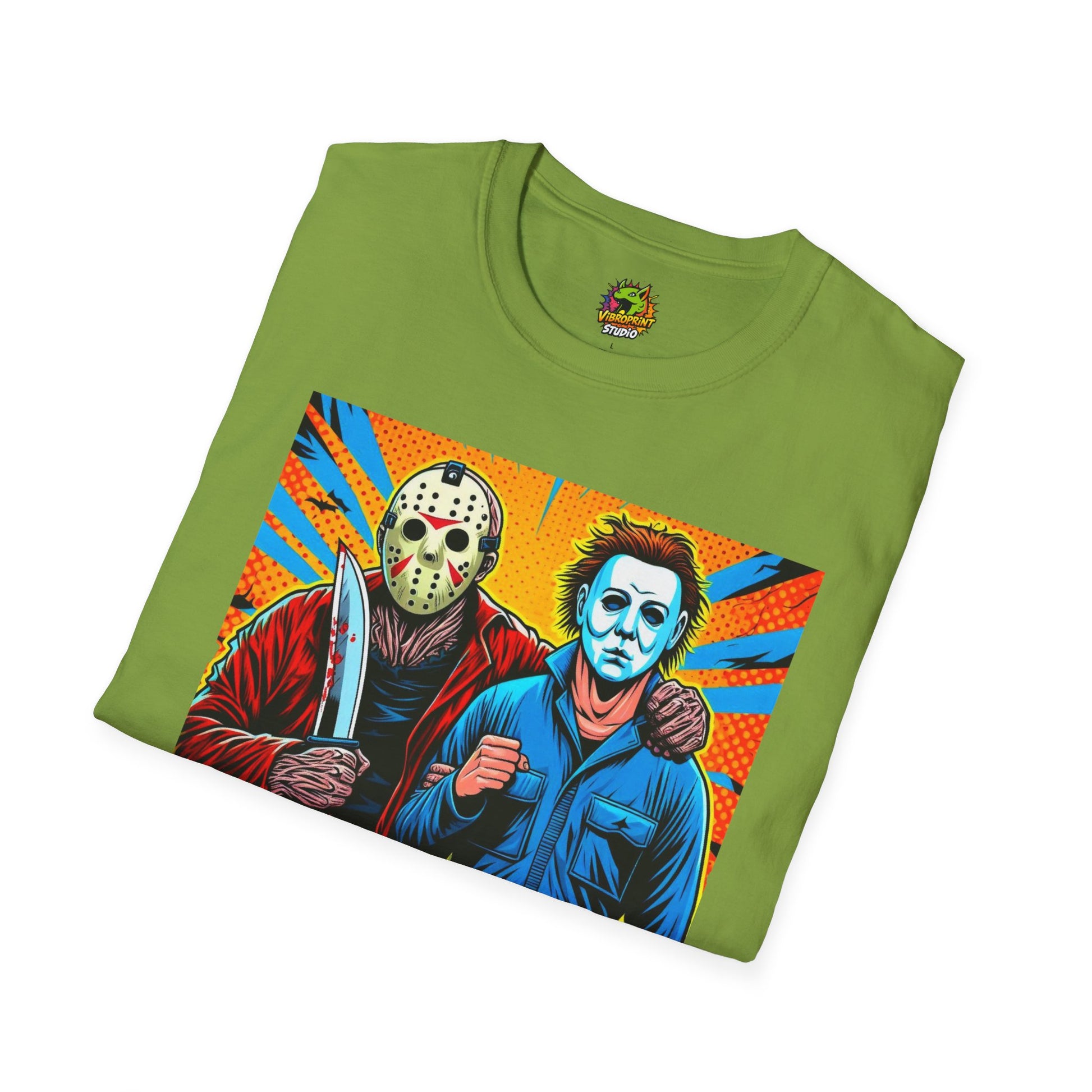 Shirt - Jason Voorhees & Michael Myers Shirt | Funny Halloween Horror Tee - premium material. limited stock. Order yours now and stand out with this exclusive piece!