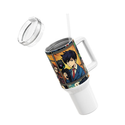 Geek - Stanley cup | Comics and Anime Fans Drinkware | Colorful Geek Tumbler - premium material. limited stock. Order yours now and stand out with this exclusive piece!