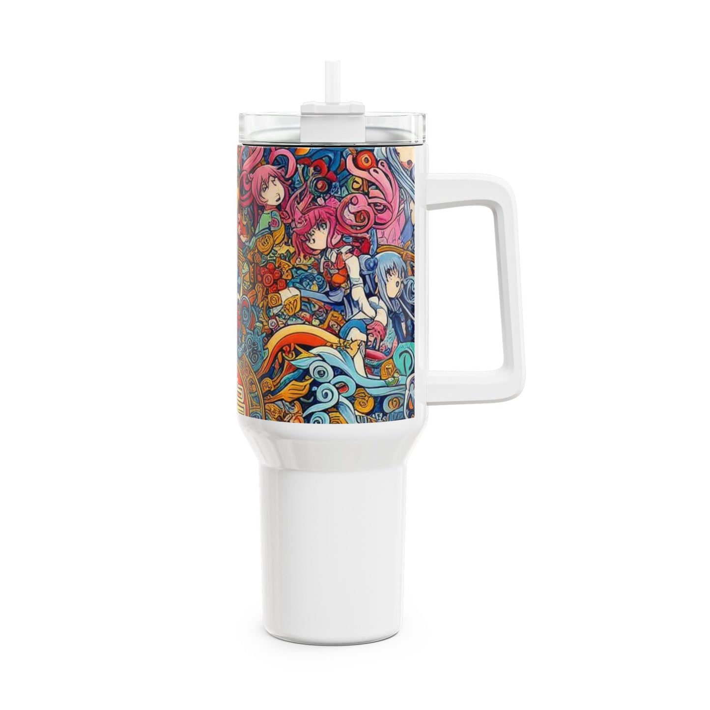 Tumbler - Stanley cup | Anime Geek Drinkware | Colorful Cartoon Tumbler - custom-made. limited stock. Order yours now and stand out with this exclusive piece!