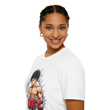 Motivational - UFC T Shirt | Unleash Fierce Confidence | Motivational UFC Tee with Baki Anime Elements - custom-made. limited stock. Order yours now and stand out with this exclusive piece!