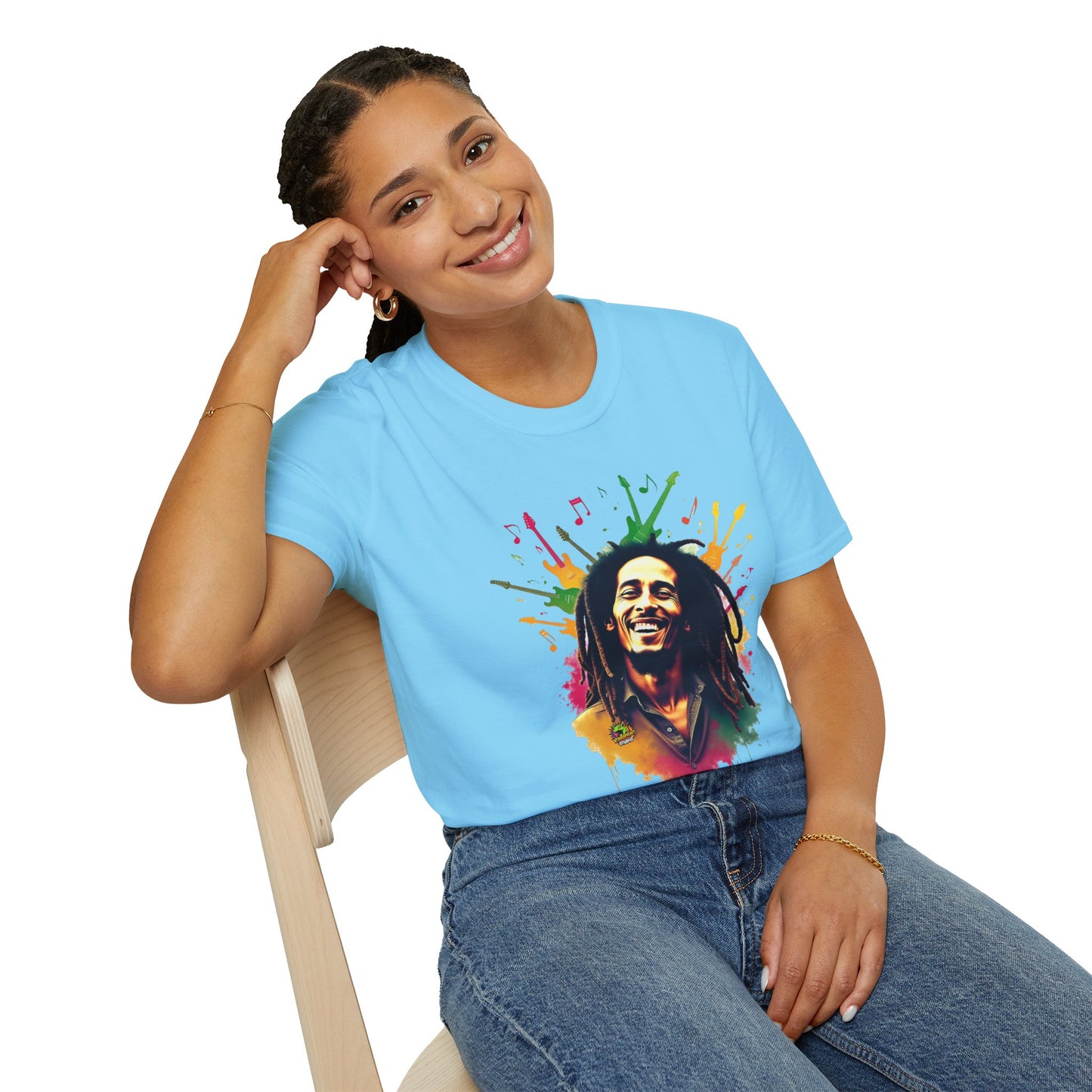 Bob Marley T-Shirt - Vibrant Rasta Energy - VibroPrint Studio