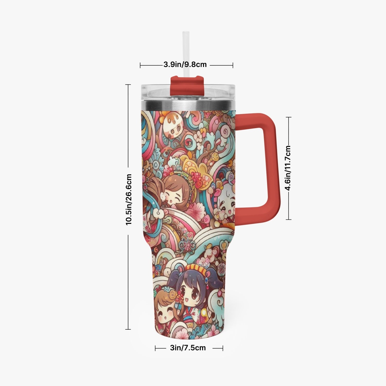 Mug, - Stanley cup - Car Tumbler Cup 40oz, Anime & Retro Comic Book Style Insulated Mug, Colorful Superhero Design - custom-made. limited stock. Order yours now and stand out with this exclusive piece!