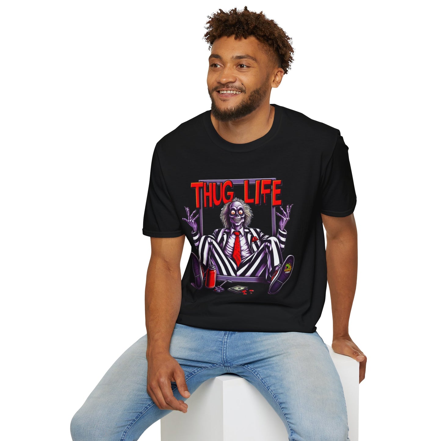 Halloween - Beetlejuice Shirt | Funny Thug Life Graphic T-Shirt | Halloween Beetlejuice Tee - custom-made. limited stock. Order yours now and stand out with this exclusive piece!