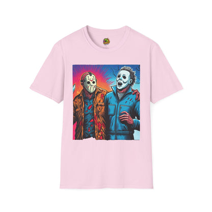 & - Jason Voorhees & Michael Myers Shirt | Funny Vintage Halloween Tee - premium material. limited stock. Order yours now and stand out with this exclusive piece!