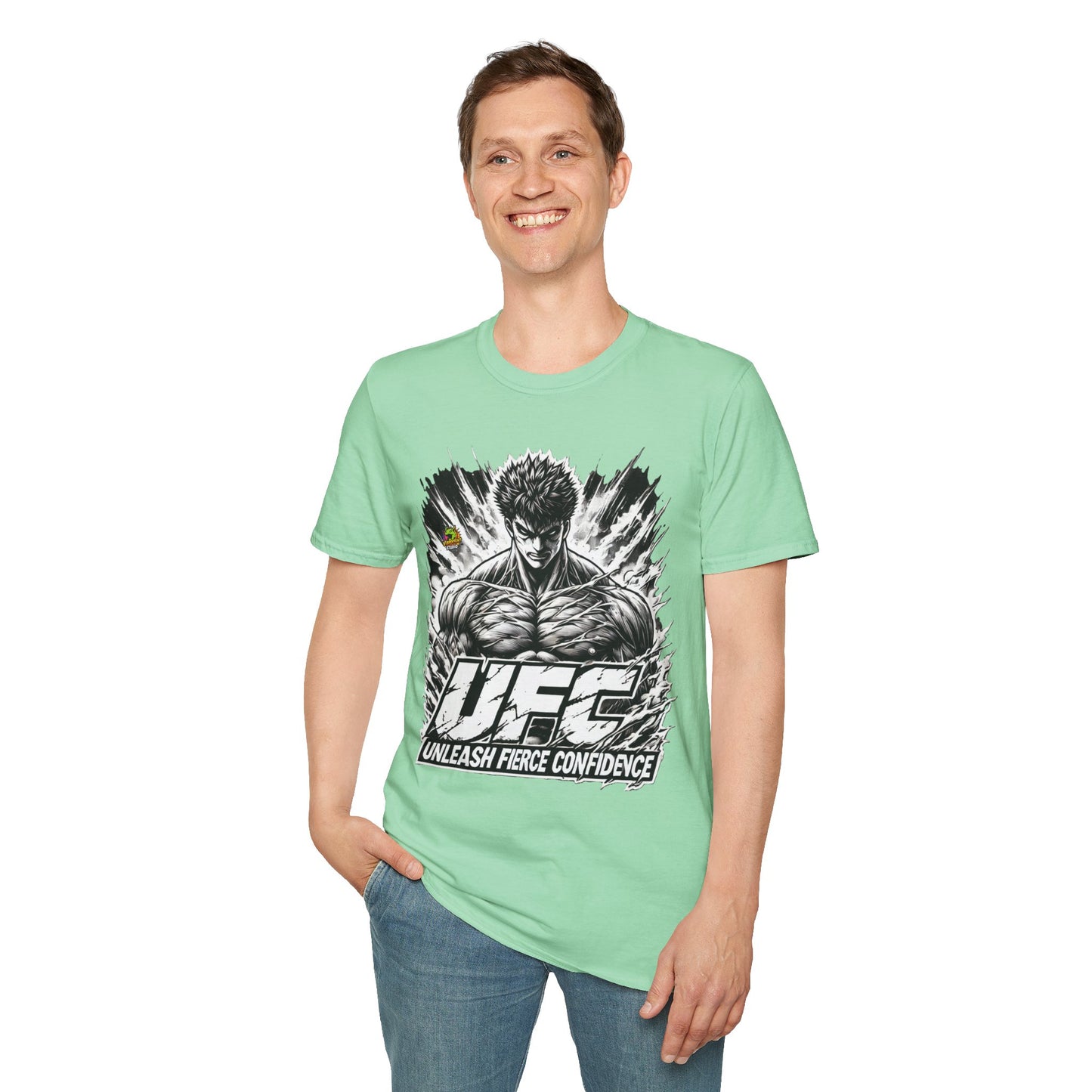 UFC T Shirt | Unleash Fierce Confidence | UFC Tee with Baki Anime T Shirt Motivation