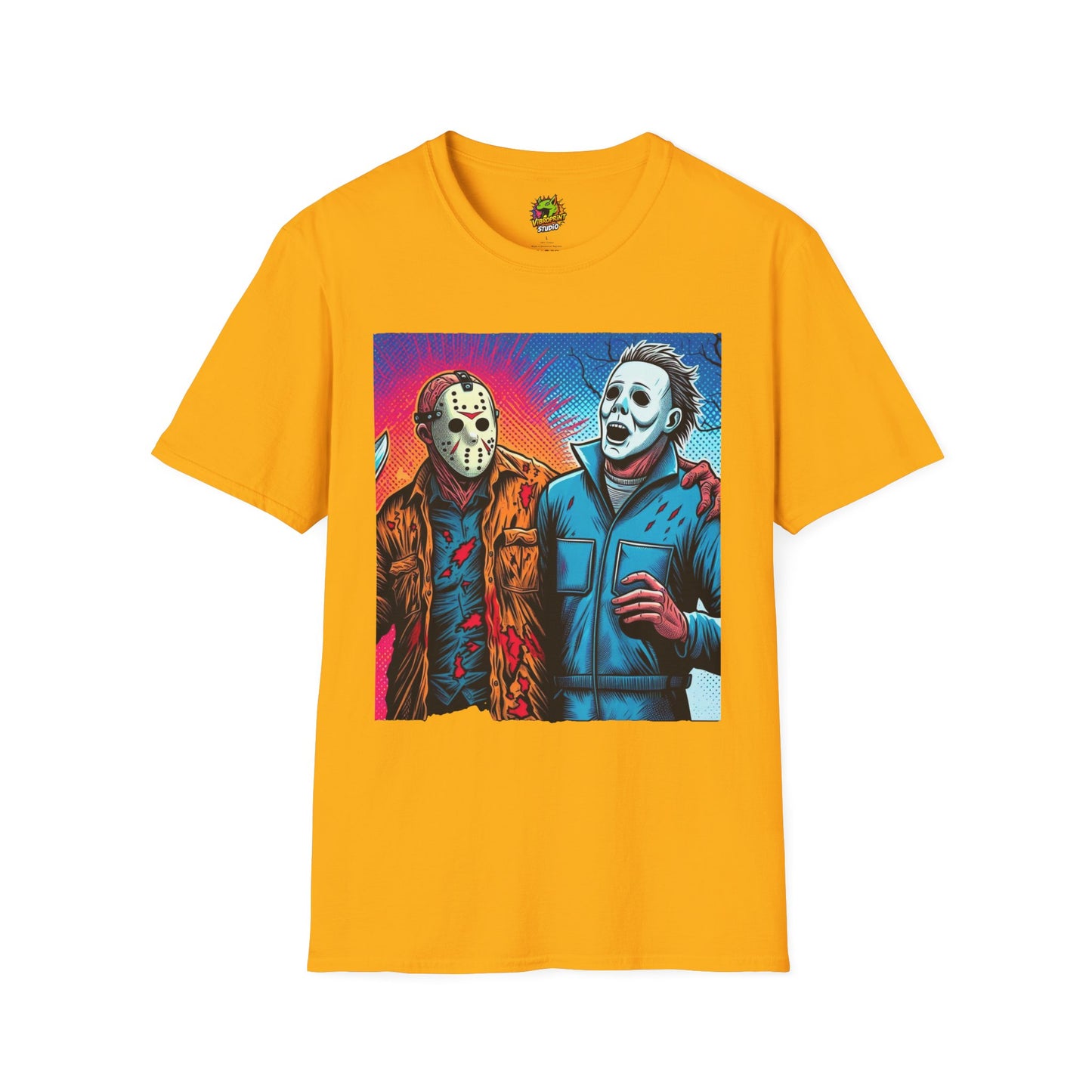 Tee - Jason Voorhees & Michael Myers Shirt | Funny Vintage Halloween Tee - premium material. perfect gift idea. Order yours now and stand out with this exclusive piece!