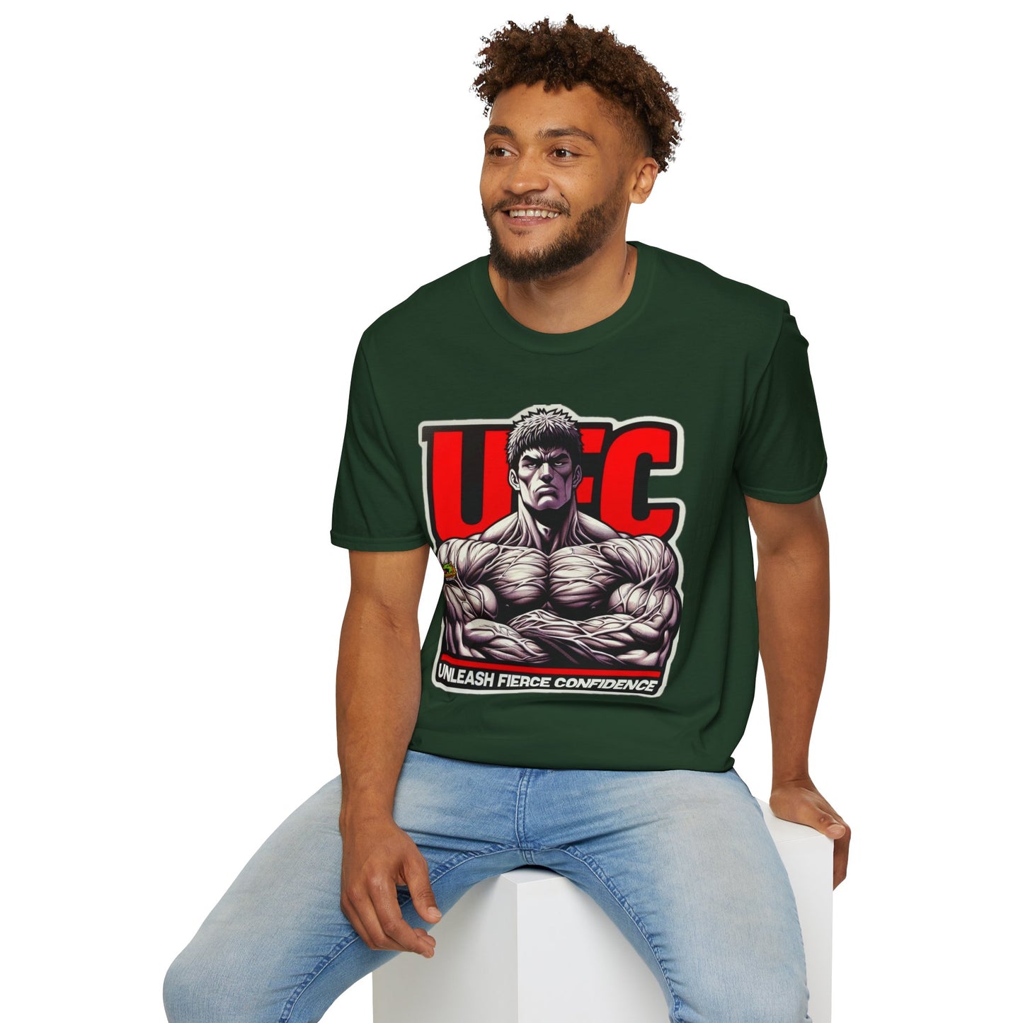 UFC T Shirt | Unleash Fierce Confidence | UFC Tee with Baki Anime Strength for Fitness Fans