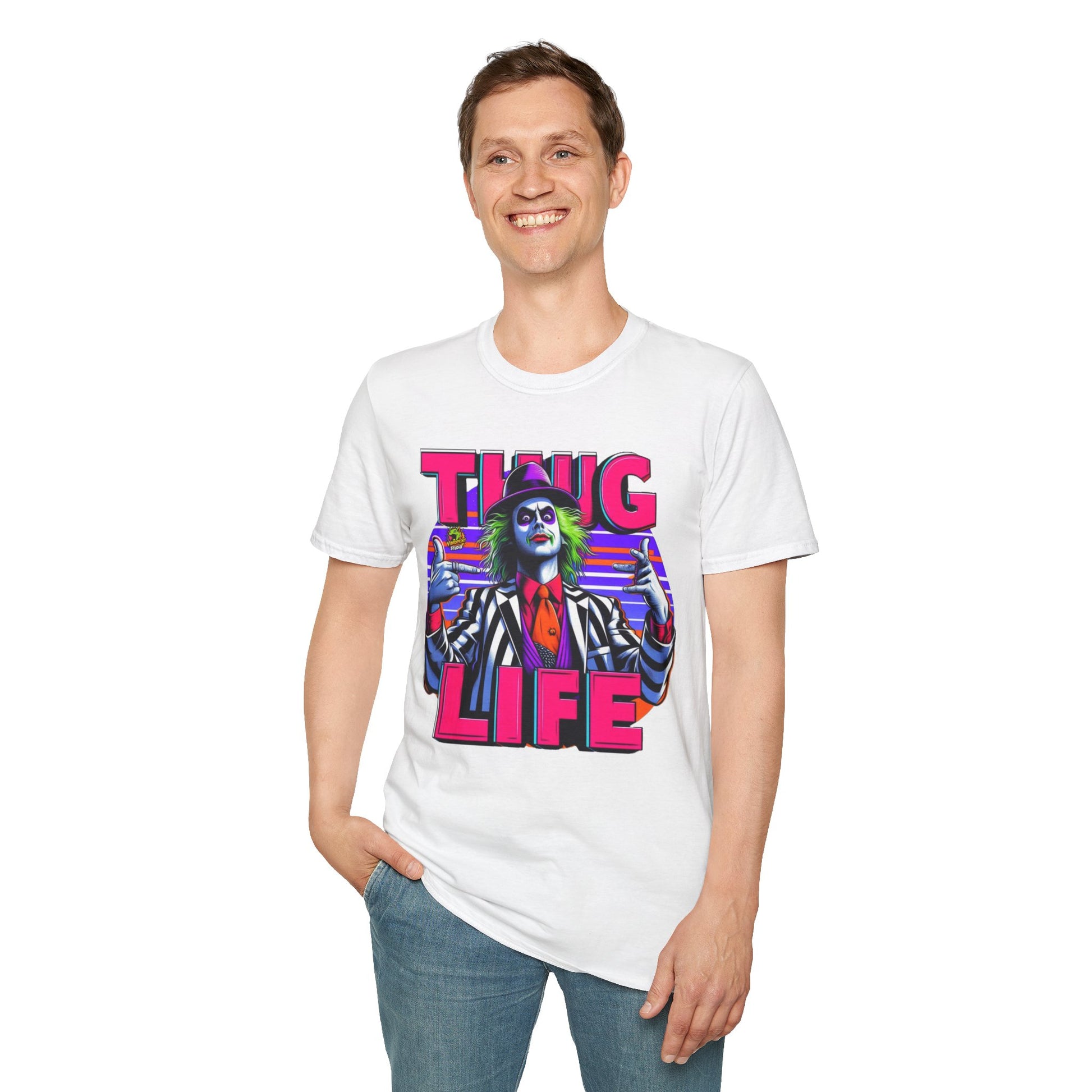 Life - Beetlejuice Shirt | Thug Life Graphic Shirt | Funny Halloween Beetlejuice Tee - custom-made. perfect gift idea. Order yours now and stand out with this exclusive piece!