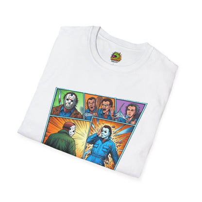 product - Michael Myers Vintage Shirt | Jason & Michael Funny Horror Tee - custom-made. perfect gift idea. Order yours now and stand out with this exclusive piece!