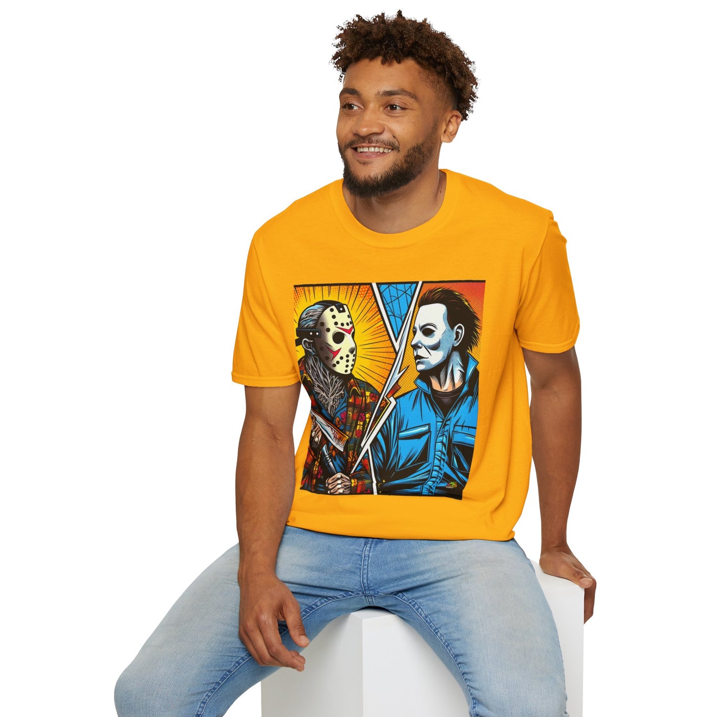 product - Jason & Michael Halloween Shirt | Funny Vintage Horror Tee - custom-made. perfect gift idea. Order yours now and stand out with this exclusive piece!