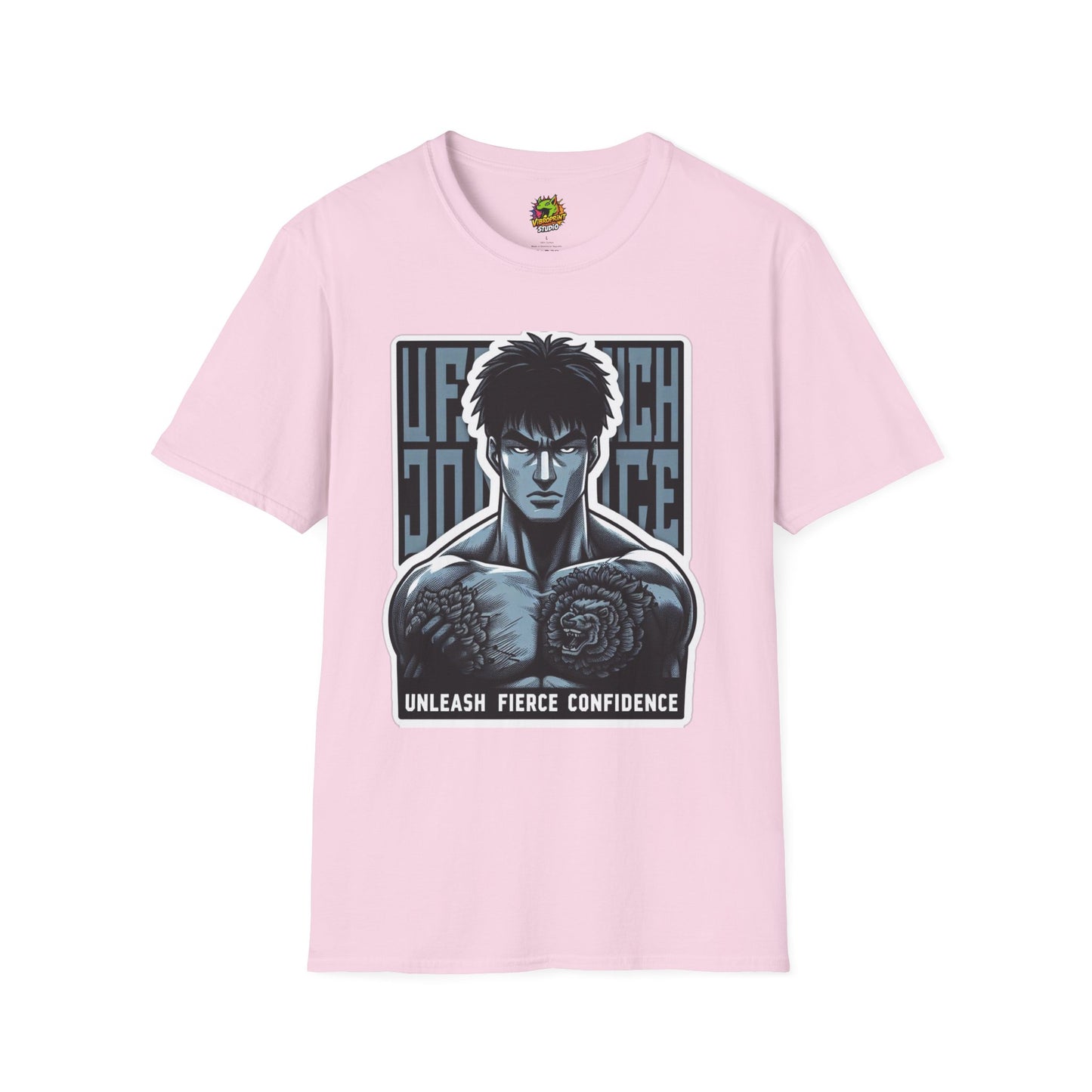 horror-themed apparel - UFC T Shirt | Unleash Fierce Confidence | UFC Tee with Baki Anime T Shirt for motivation Inspiration - high-quality material. limited edition vintage horror design. Order yours now and stand out with this exclusive piece!