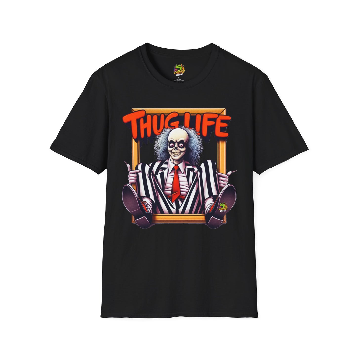 Beetlejuice Shirt | Halloween Thug Life Tee | Classic Beetlejuice Graphic T-Shirt for Adults - High Quality Image