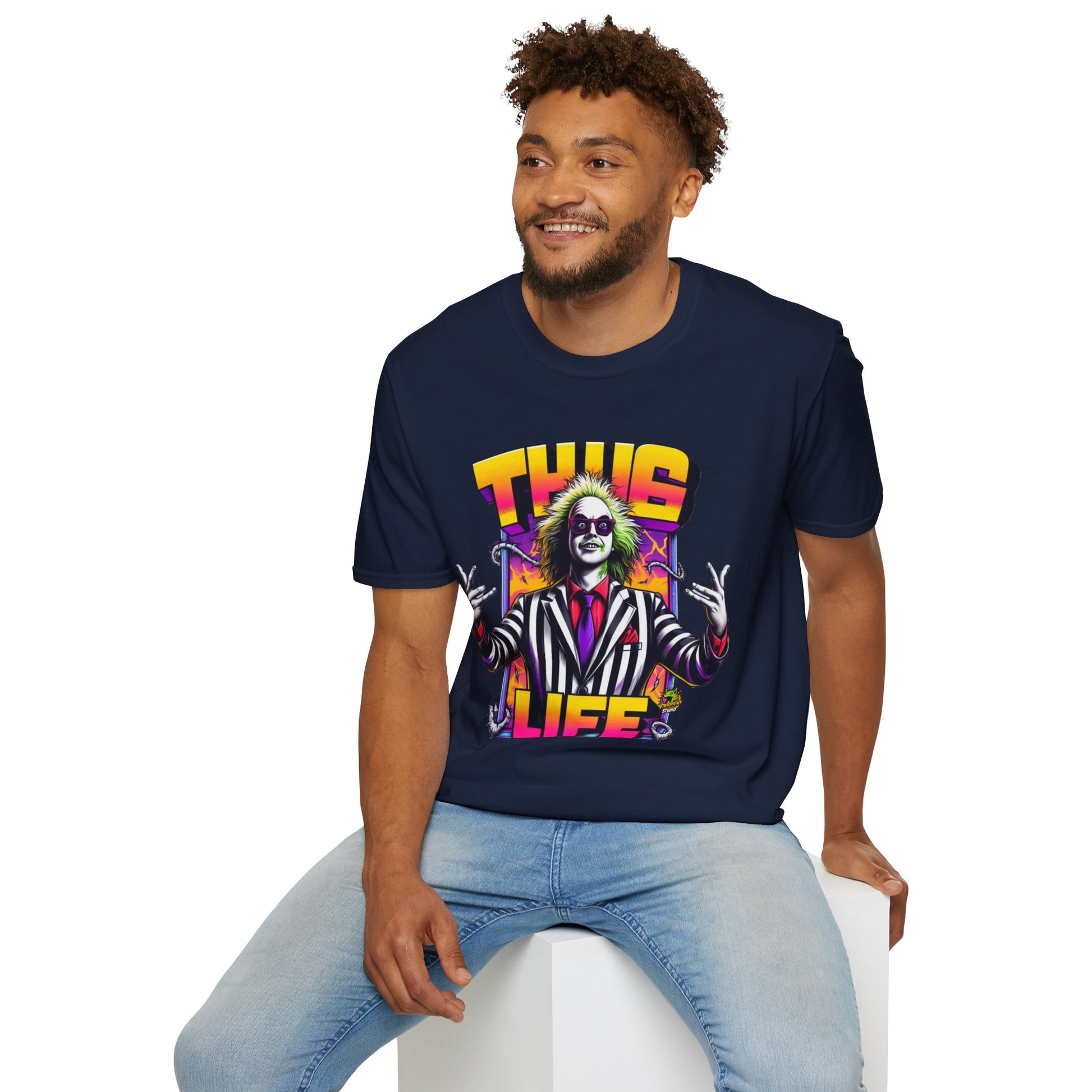 T-Shirt - Beetlejuice Shirt | Thug Life Graphic Tee | Halloween Beetlejuice Costume T-Shirt - custom-made. perfect gift idea. Order yours now and stand out with this exclusive piece!