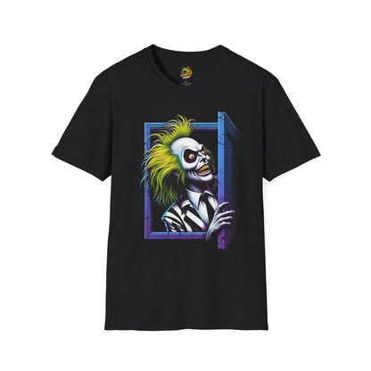 Beetlejuice Shirt | Halloween Classic Movie Tee | Beetlejuice Inspired Graphic T-Shirt | Spooky Gift Idea - High Quality Image