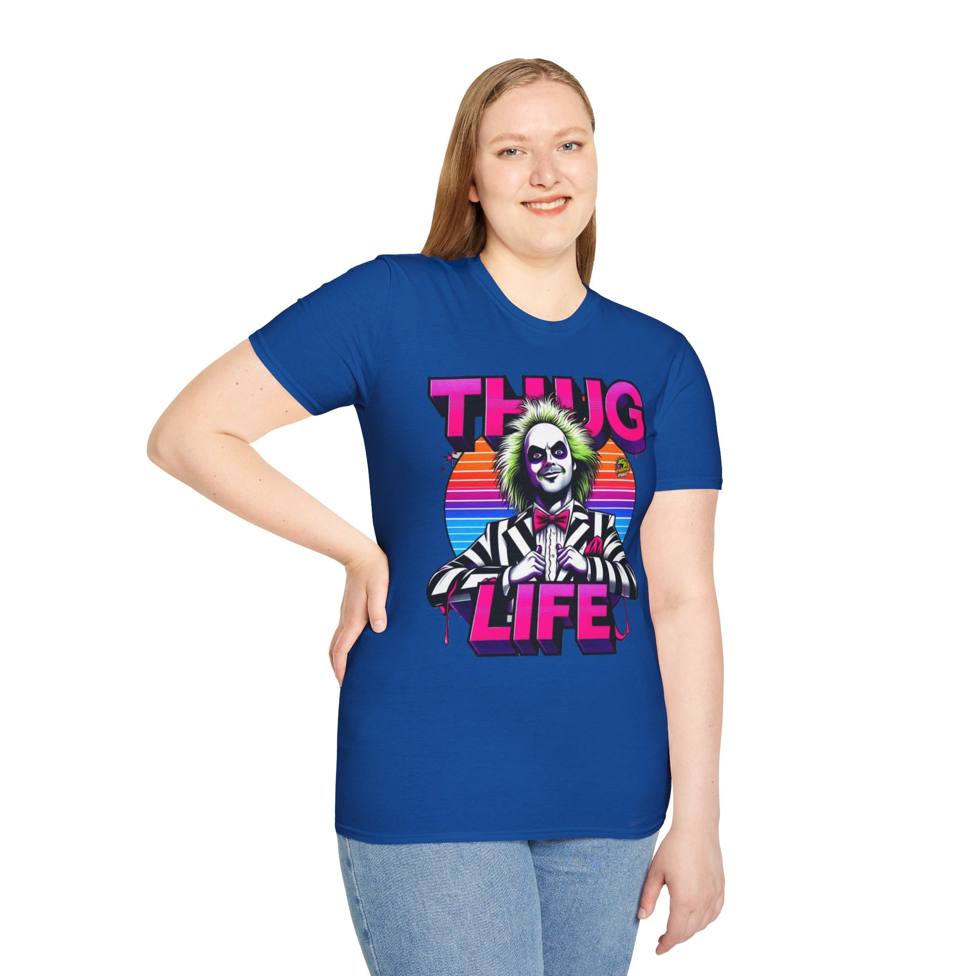 high-quality - Beetlejuice Shirt | Thug Life Inspired T-Shirt | Halloween Horror Graphic Tee | Funny Beetlejuice Shirt - custom-made. perfect gift idea. Order yours now and stand out with this exclusive piece!