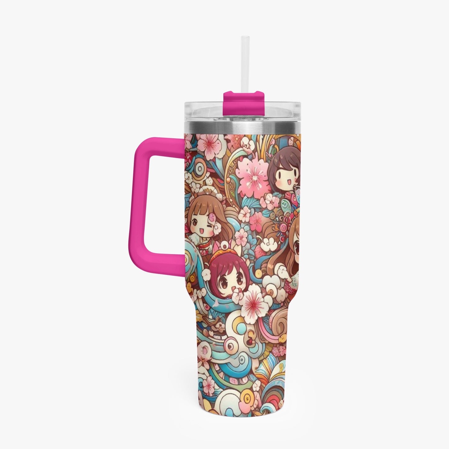 Mug, - Stanley cup - Car Tumbler Cup 40oz, Anime & Retro Comic Book Style Insulated Mug, Colorful Superhero Design - custom-made. limited stock. Order yours now and stand out with this exclusive piece!