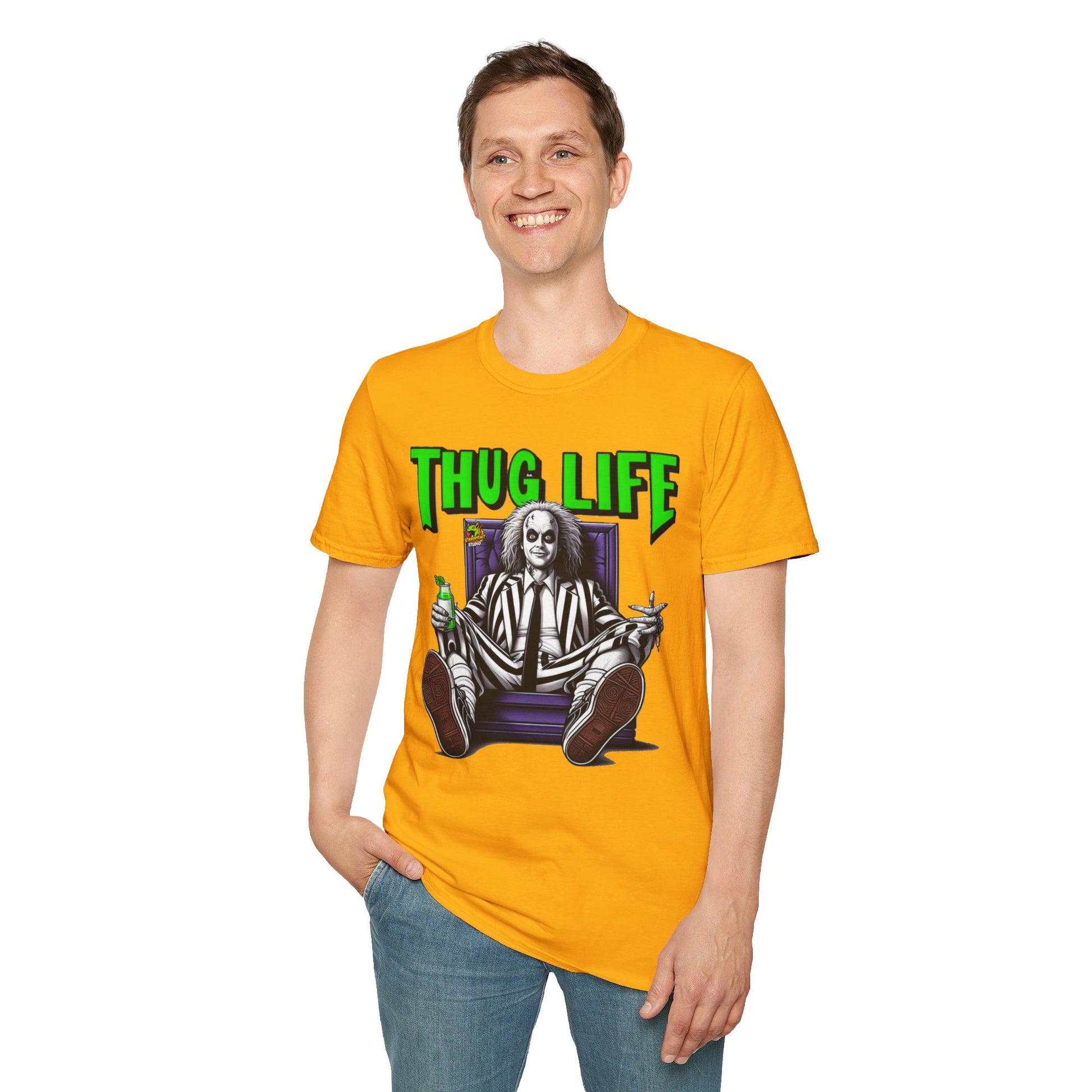 Creepy - Beetlejuice Shirt | Thug Life Halloween T-Shirt | Creepy Beetlejuice Graphic Tee - custom-made. perfect gift idea. Order yours now and stand out with this exclusive piece!