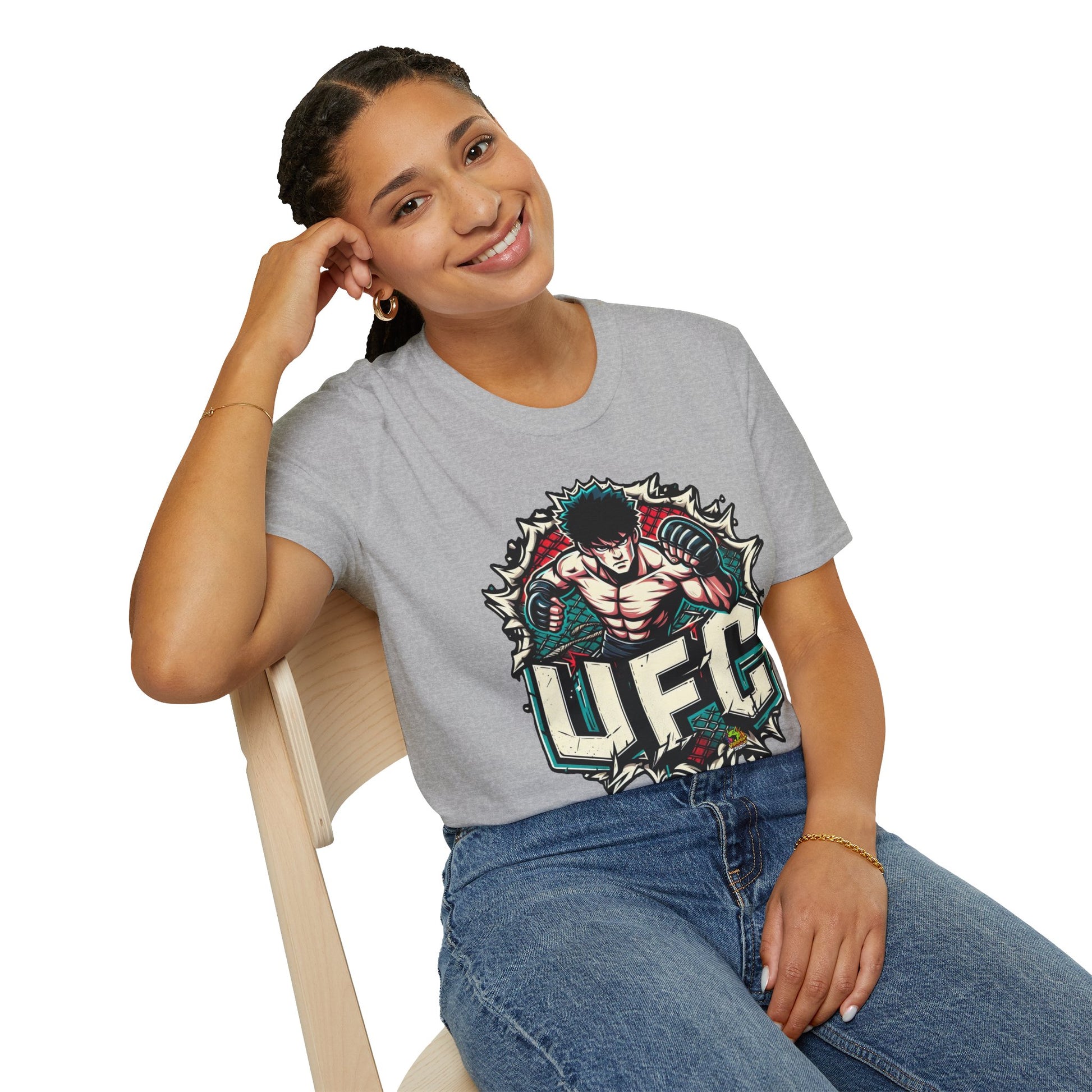 spooky season fashion - UFC T Shirt | Motivational UFC Tee Shirts | Unleash Fierce Confidence for Gym - bold design. perfect Halloween gift for fans of horror culture. Order yours now and stand out with this exclusive piece!