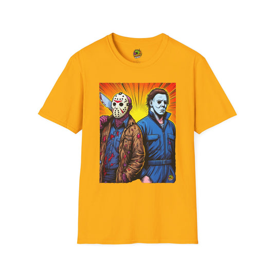 Michael Myers Vintage Shirt | Jason Voorhees Funny Halloween Horror Tee - High Quality Image