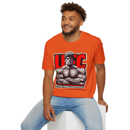 UFC T Shirt | Unleash Fierce Confidence | UFC Tee with Baki Anime Strength for Fitness Fans