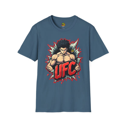 Anime - UFC T Shirt | Unleash Fierce Confidence | UFC Tee with Baki Anime Inspiration for Gym - premium material. perfect gift idea. Order yours now and stand out with this exclusive piece!