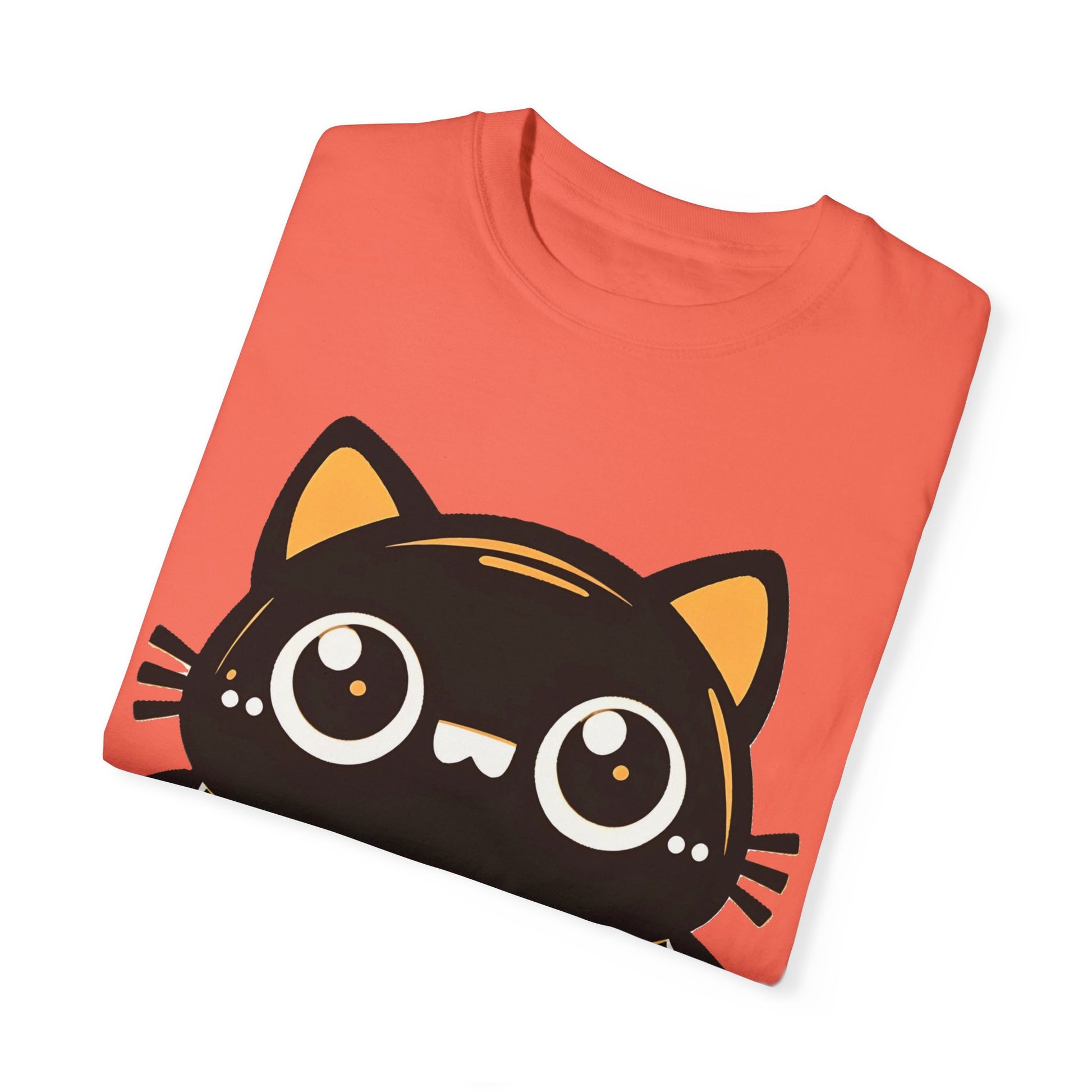 Superhero Cat T-Shirt - Cute Batman-Inspired Parody Design for Cat Lovers - High Quality Image