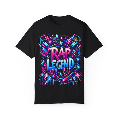 Vivid Neon Graffiti Rapper Merch | Hip-Hop Urban T-Shirt Design - High Quality Image