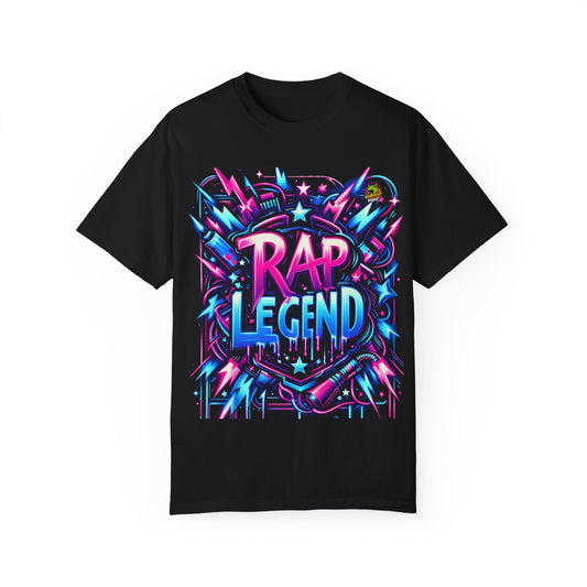 Vivid Neon Graffiti Rapper Merch | Hip-Hop Urban T-Shirt Design - High Quality Image