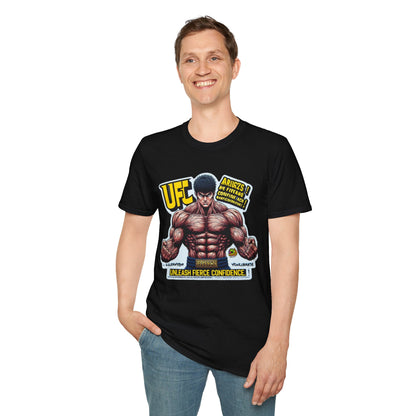 Unleash - UFC T Shirt | Unleash Fierce Confidence | Motivational UFC Tee with Baki Anime Elements - premium material. perfect gift idea. Order yours now and stand out with this exclusive piece!