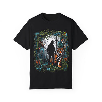 Nature Meets City Rapper Merch | Urban Jungle Hip-Hop T-Shirt Design - High Quality Image