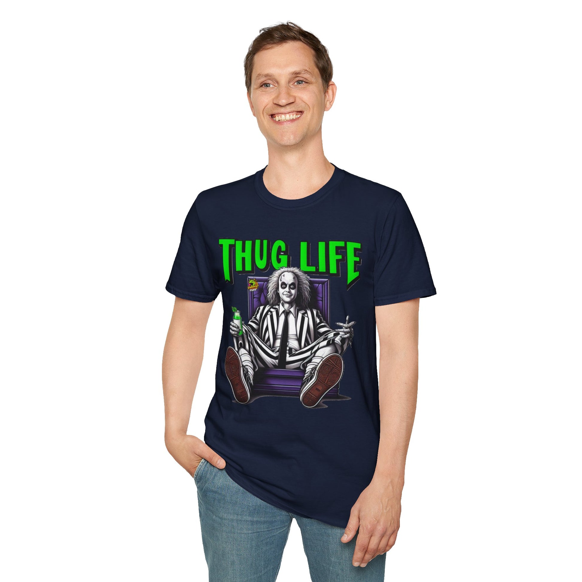 Beetlejuice - Beetlejuice Shirt | Thug Life Halloween T-Shirt | Creepy Beetlejuice Graphic Tee - custom-made. perfect gift idea. Order yours now and stand out with this exclusive piece!