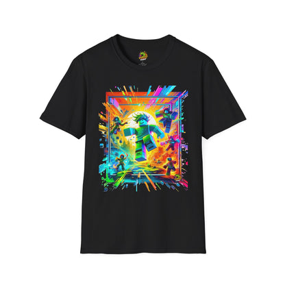 Unique Roblox Game Tee for Boys & Girls | Roblox Avatar Graphic T-Shirt | Cool Roblox Clothing | Perfect Roblox Gift - High Quality Image