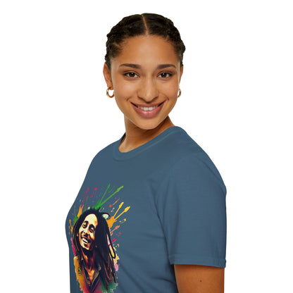 Vibrant - Bob Marley T-Shirt - Vibrant Rasta Energy - custom-made. limited stock. Order yours now and stand out with this exclusive piece!