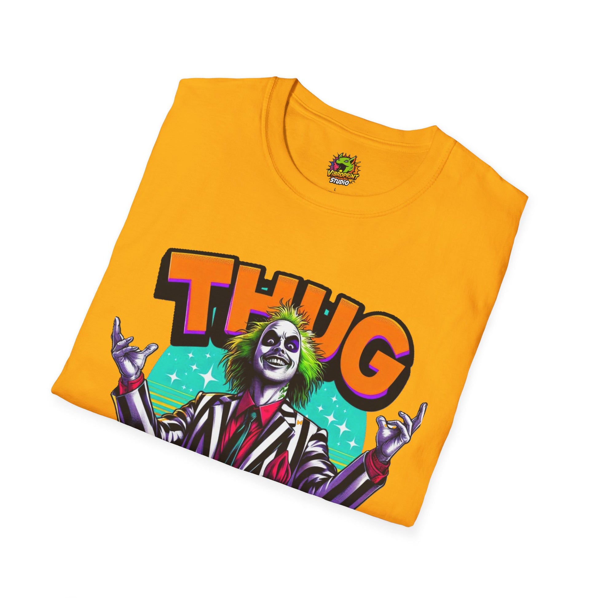 | - Beetlejuice Shirt | Spooky Thug Life Tee | Halloween Beetlejuice Graphic Shirt Women - custom-made. limited stock. Order yours now and stand out with this exclusive piece!