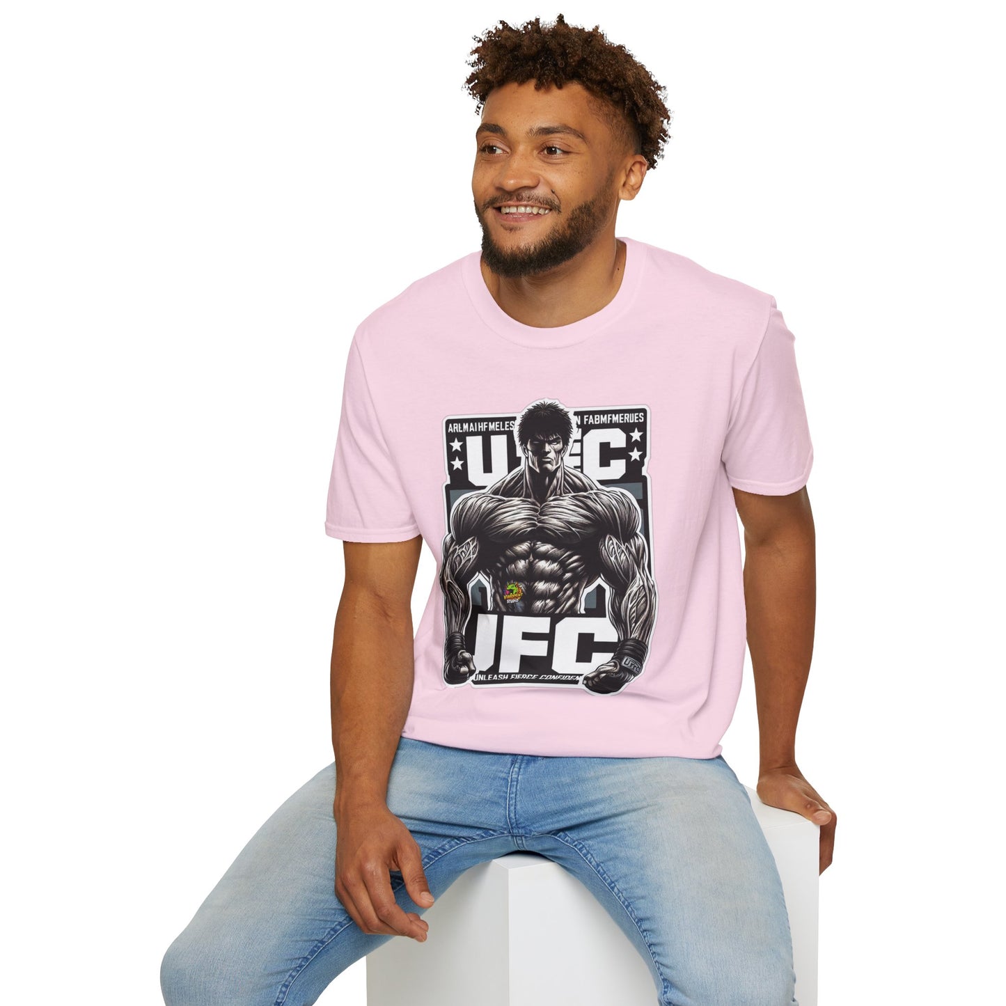 UFC T Shirt | Unleash Fierce Confidence | UFC Tee with Baki Anime Strength for Fitness Enthusiasts