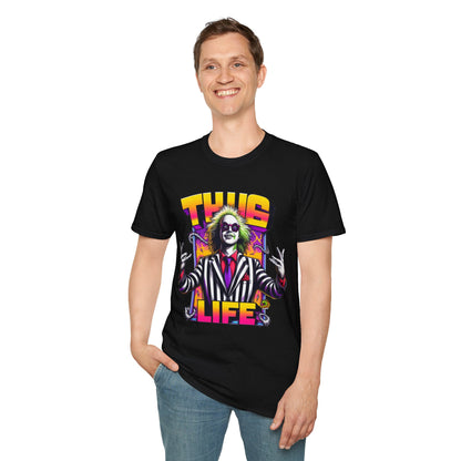 | - Beetlejuice Shirt | Thug Life Graphic Tee | Halloween Beetlejuice Costume T-Shirt - premium material. limited stock. Order yours now and stand out with this exclusive piece!