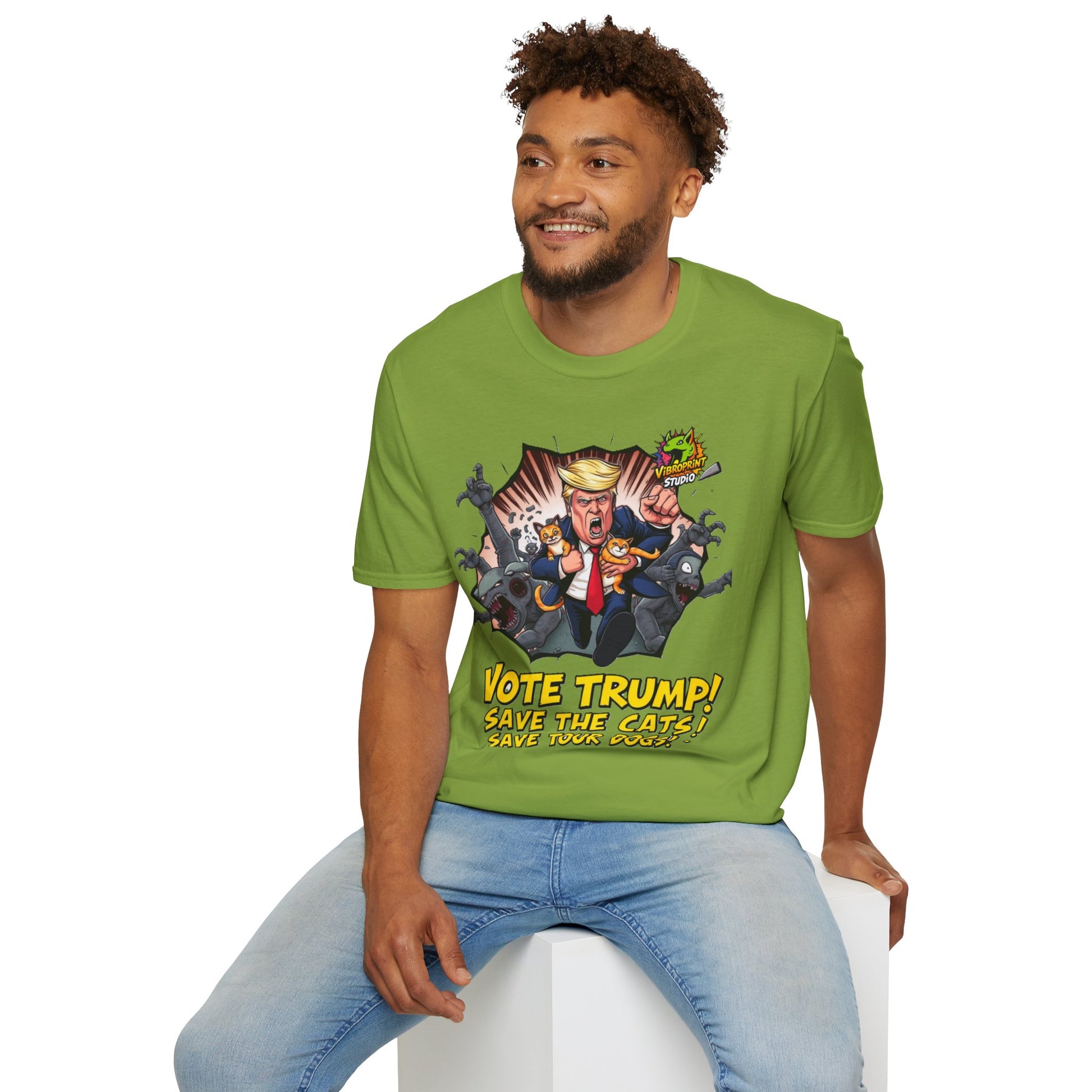 the - They're Eating the Dogs Tee | Trump Election Satire Shirt | Funny Political Graphic Tee - custom-made. limited stock. Order yours now and stand out with this exclusive piece!