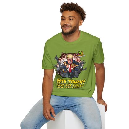 the - They're Eating the Dogs Tee | Trump Election Satire Shirt | Funny Political Graphic Tee - custom-made. limited stock. Order yours now and stand out with this exclusive piece!