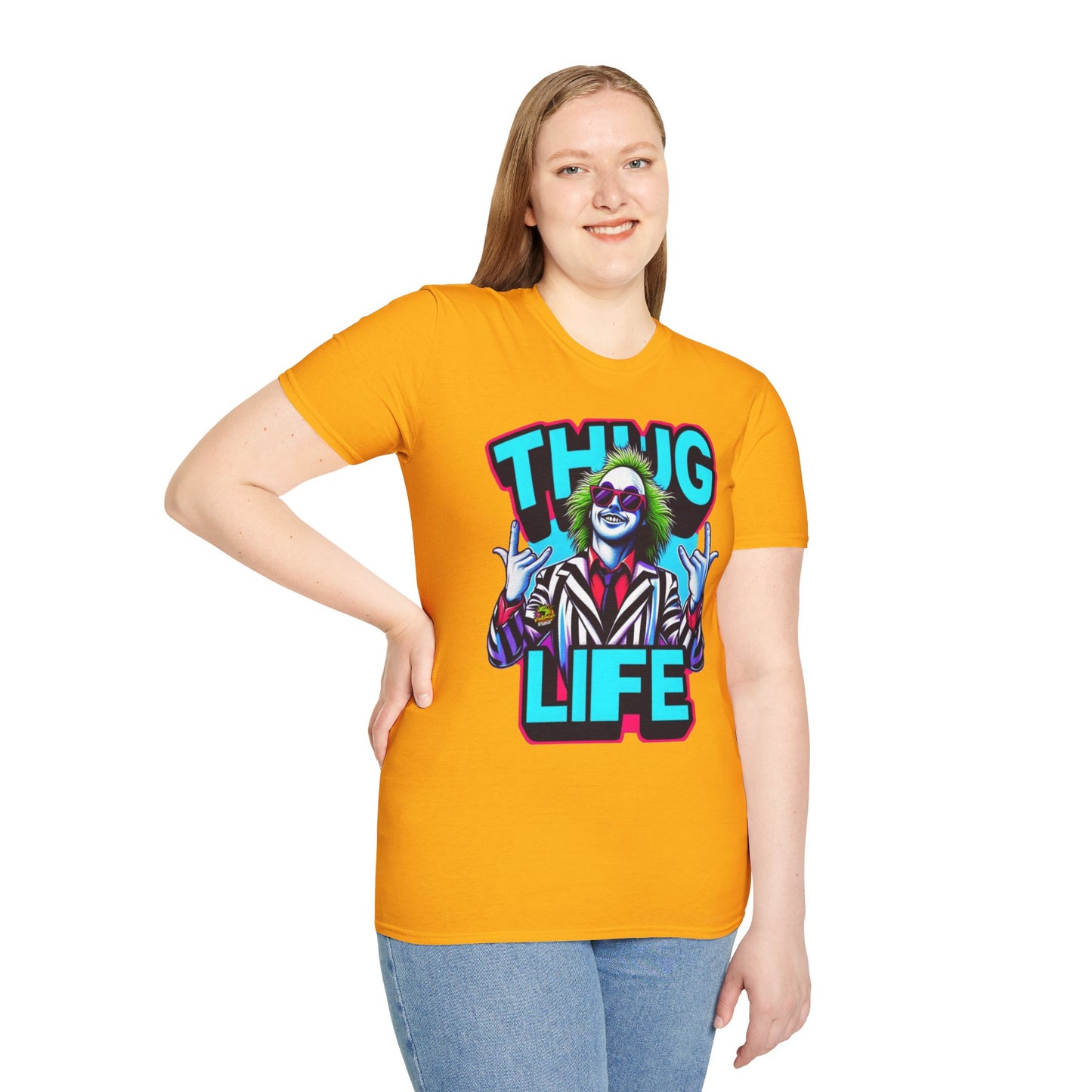 Thug - Beetlejuice Shirt | Thug Life Halloween Graphic Tee | Spooky Beetlejuice T-Shirt - premium material. perfect gift idea. Order yours now and stand out with this exclusive piece!