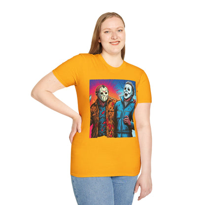 product - Jason Voorhees & Michael Myers Shirt | Funny Vintage Halloween Tee - custom-made. limited stock. Order yours now and stand out with this exclusive piece!