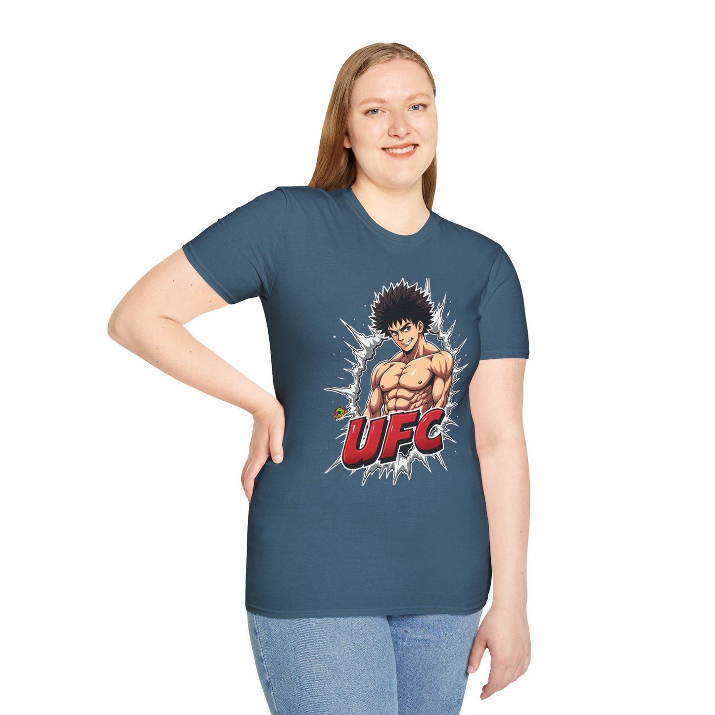 UFC T Shirt | Unleash Fierce Confidence | Motivational UFC Tee with Baki Anime Elements