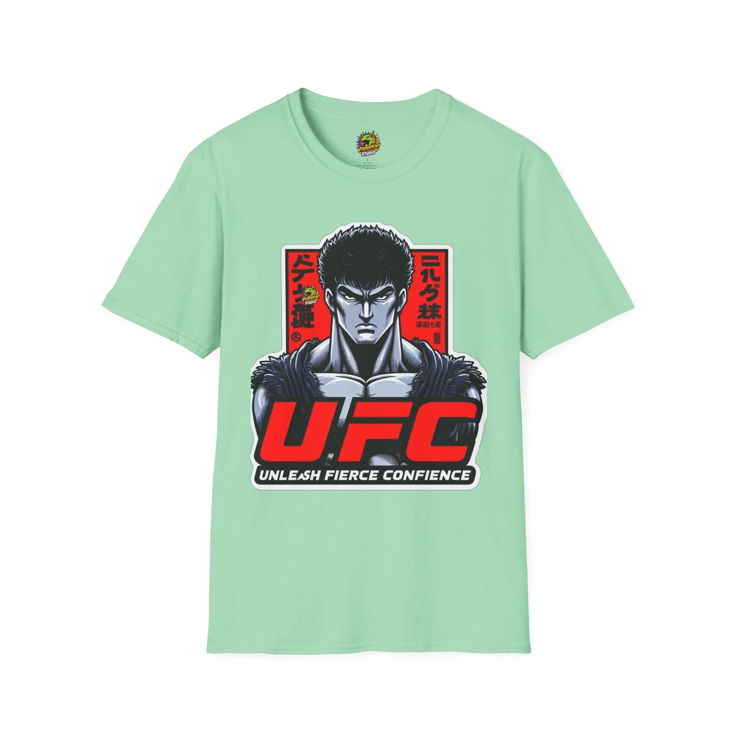 Fierce - UFC T Shirt | Unleash Fierce Confidence | UFC Tee with Baki Anime Style - custom-made. perfect gift idea. Order yours now and stand out with this exclusive piece!