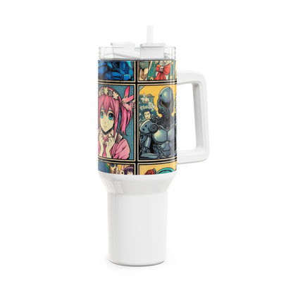 Colorful - Stanley cup | Geeky Anime Drinkware | Colorful Cartoon Tumbler for Fans - premium material. limited stock. Order yours now and stand out with this exclusive piece!