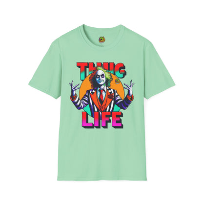 T-Shirt - Beetlejuice Shirt | Thug Life Halloween T-Shirt | Creepy Beetlejuice Graphic Tee - premium material. perfect gift idea. Order yours now and stand out with this exclusive piece!